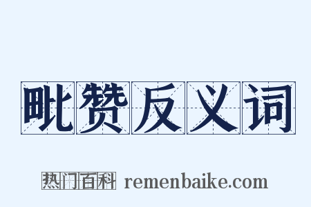 毗赞反义词是什么意思的图片